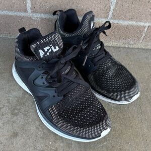 APL Black and White Breathable Knit Sneakers